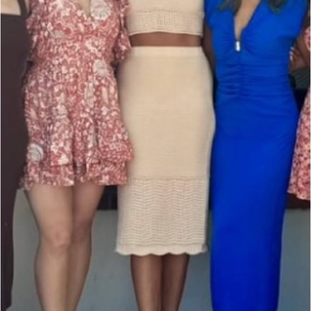 House of Harlow Cream Knit Two-Piece Set